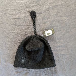 New Men's ibex wool hat, black
